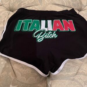 Black Italian Graphic Women's Shorts never worn